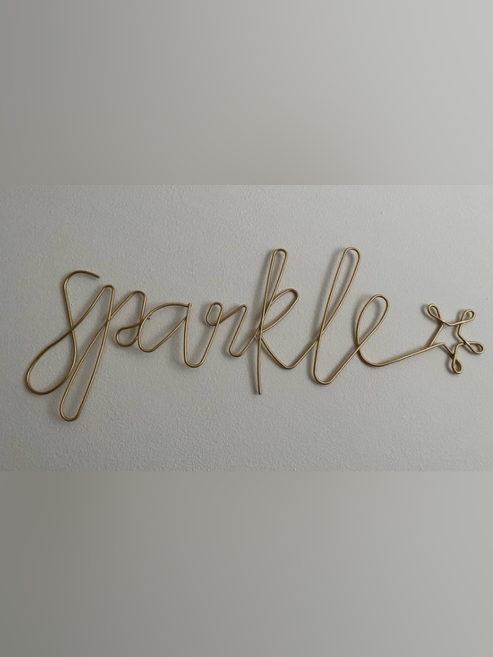 Gold Wire Script Wall Decor - Sparkle
